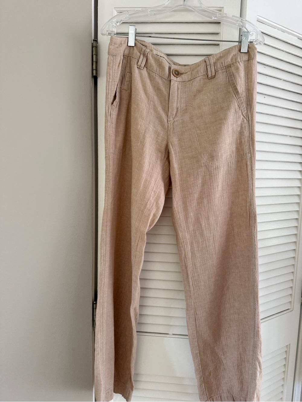 Pilcro & the Letterpress 100% linen wide leg mid/low rise pants. Very good shape